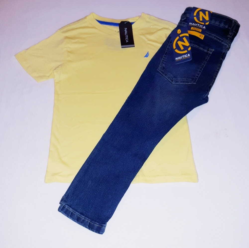 Nautica Boys Toddler 2pc Jean's & Tee Set